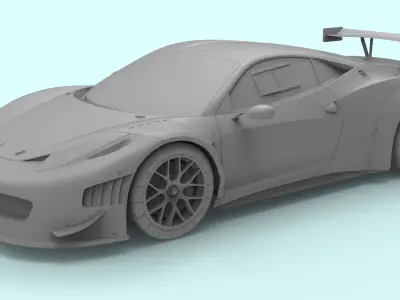 FERRARI 458 GT3 PRINTABLE CAR 3D model
