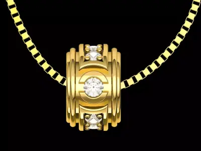 Radiant Orbit Pendant 3D print model