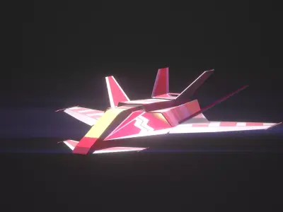 3DP Spaceships Collection - The Reaper Low-poly 3D model