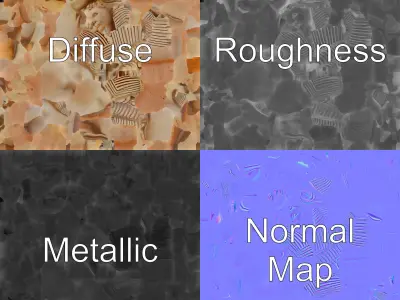 Noble Egyptian Sphinx Statue model pack Low-poly 3D model