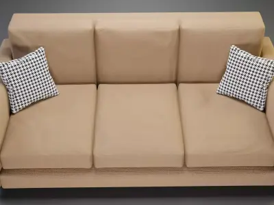 3D Modern Couch  Low-poly 3D model