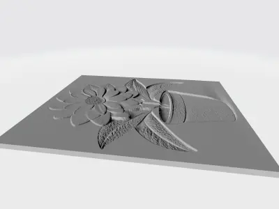 Charming Floral Vase White Blossom 3D print model