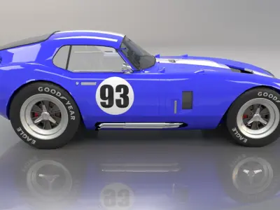 AC Cobra Daytona Low Poly 3D model