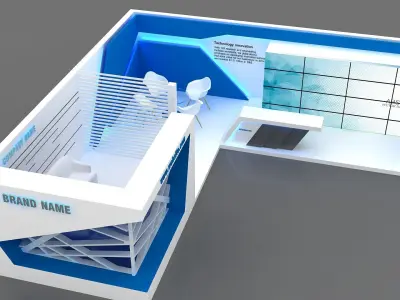 3D Exhibition and Booth 3D model 3D model