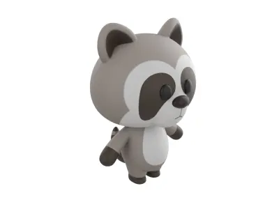 Character133 Rigged Raccoon 3D model