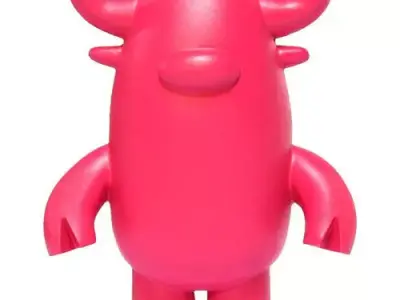 Bull Minimalist toy 3D print model