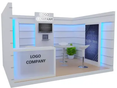 Booth Exhibition Stand a2 3D model