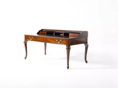 Classic Mahogany Desk model pack Low-poly 3D model