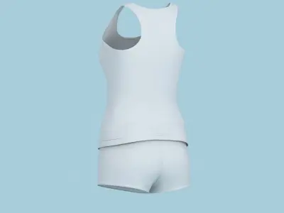 Sport Bra 3 Low-poly 3D model
