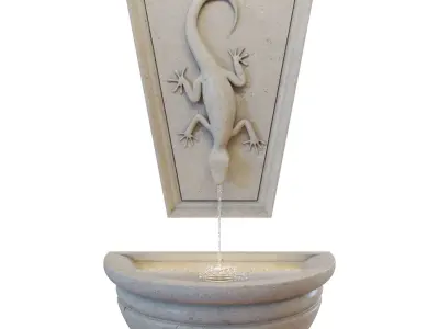 Lizard Stone Water Feature - Fountain 3D model