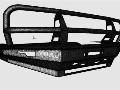 Bumper Front PROLINE for Toyota Land Cruiser S80 3D model