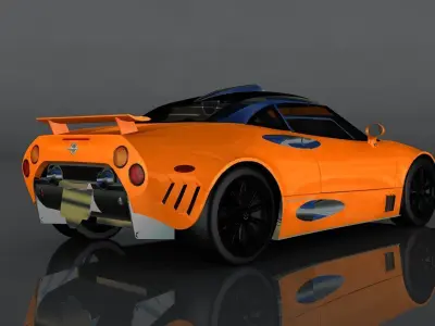 Spyker C8 LM85 Low-poly 3D model
