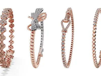 Bracelets jewelry collection 3D print model