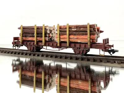 ROLLS-0031 Swedish SJ Litt Lp702 Stake Car H0-scale 3D print model