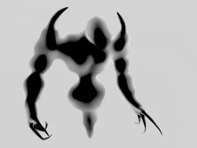 Shadow elemental low-poly game engine ready 3D model Low-poly 3D model