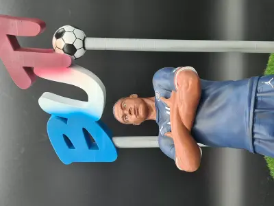 Footballeur Kylian Mbappe 3D print model