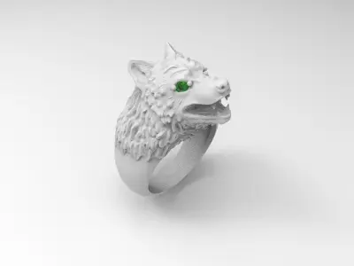 WOLF RING 3D model