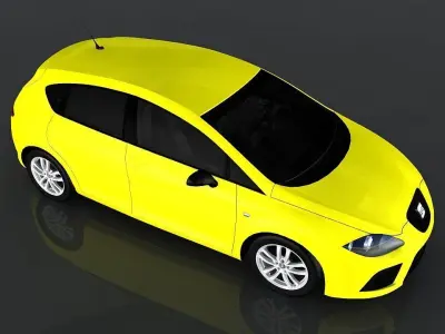 Seat Leon Cupra Low-poly 3D model
