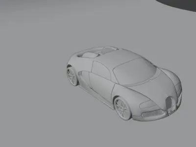 HD Bugatti Car Model 3D 3D model