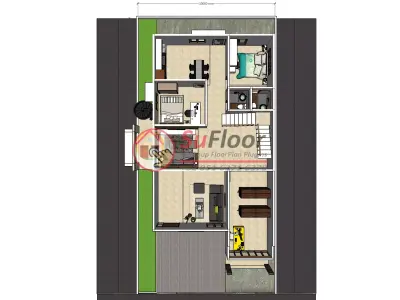 House 10x20m code 639 - Sketchup 3D model 3D model 3D model