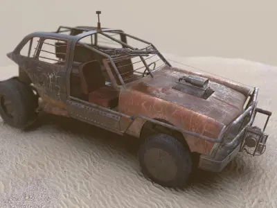 Vehicle 4x4 Low-poly 3D model