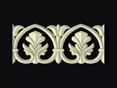Central decor ornament for furniture 3D model 227