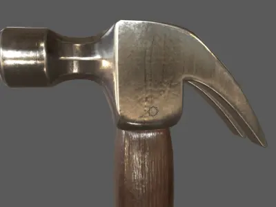 Hammer Low Poly Game Ready Low-poly 3D model