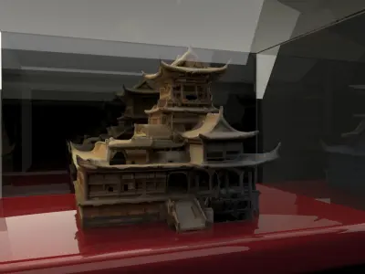Chinese ancient house  3D model 44