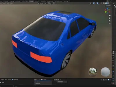 Blender low poly car model ideal model for games 3D model