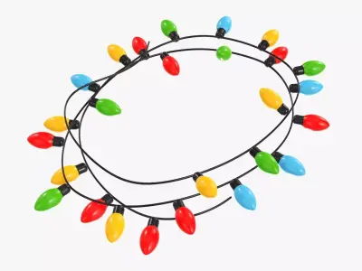 Glowing lights Christmas  3D model