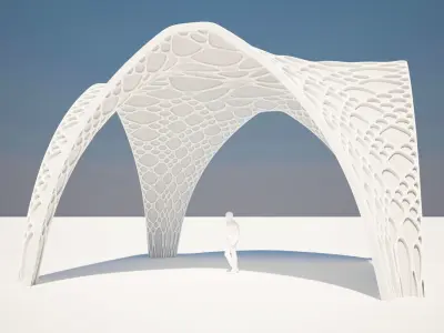 Futuristic pergola 3D model