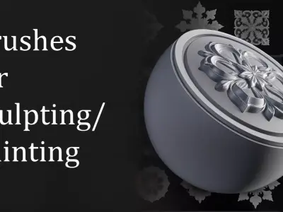 blender ornament brushes 3D model