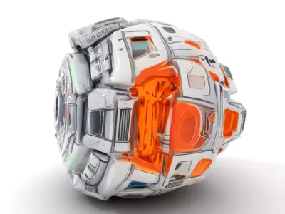 Futuristic SciFi Energy Core model pack Low-poly 3D model