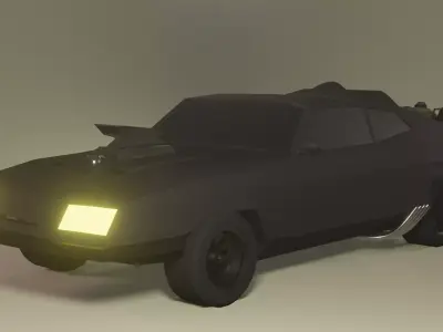 Mad Max Interceptor Car  Low-poly 3D model
