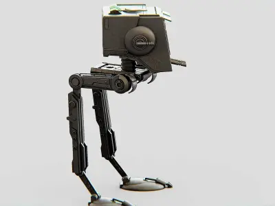AT-ST WALKER Rigged for Unreal Engine - Unity - MIXAMO  3D model