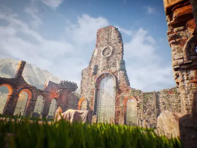 Fantasy Medieval Castle Kit Low-poly 3D model