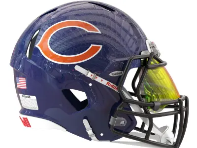 Riddell speed helmet chicago bears 3D model