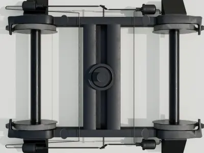 Train axis 3D model  Low-poly 3D model