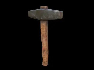 Hammer Low-poly 3D model Several working tools - PBR Game Ready Low-poly 3D model