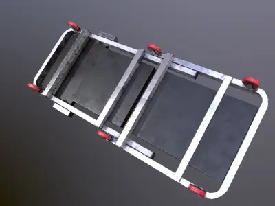 Worn Mud Service Car Creeper Garage  Low-poly 3D model