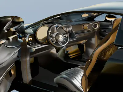 Bugatti Chiron Black 3D model