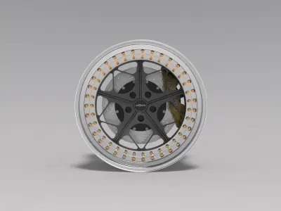 Rotiform LGB  3 piece conts wheels Low-poly 3D model
