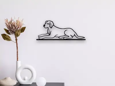 Dog Wall Art 3D print model 4
