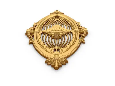 Classic carved decor ornament 353 3D model