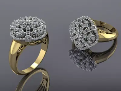 Jewelry Ring Gold 3D print model