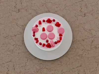 Gorgeous cake Free 3D model