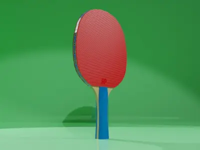Paleta de ping pong Low-poly 3D model