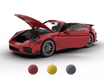 Porsche 911 Carrera Turbo S Aero Cabriolet 2026 HQ 3d model 3D model
