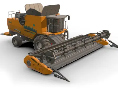 Combine truck Low-poly 3D model