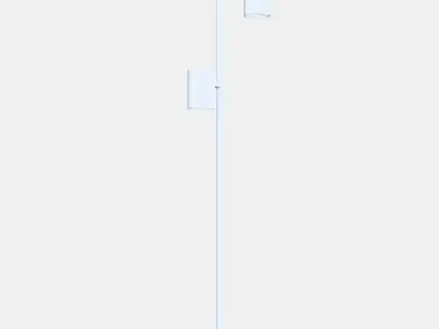 NYMANE Floor lamp with 3-spotlights Low-poly 3D model